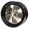 1967 Rally Wheels  14" x 5.5" Black Steel Wheel with Gold